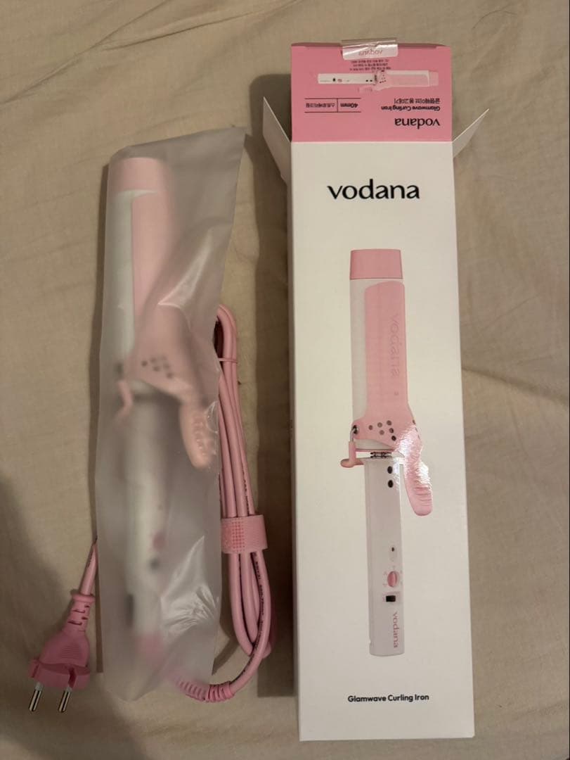 VODANA グラマラスカールアイロン 40mm ストロベリークリーム