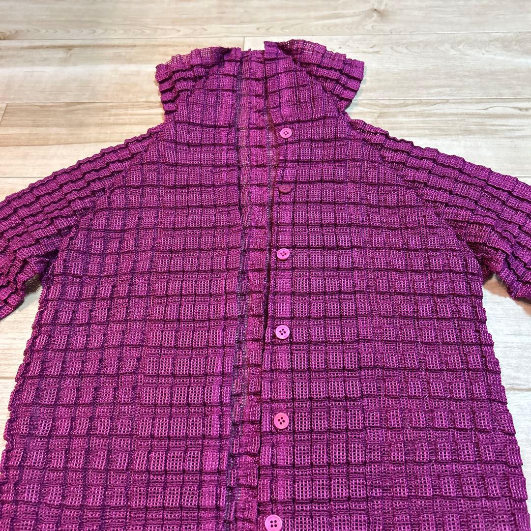 me ISSEY MIYAKE ピンク カーディガン