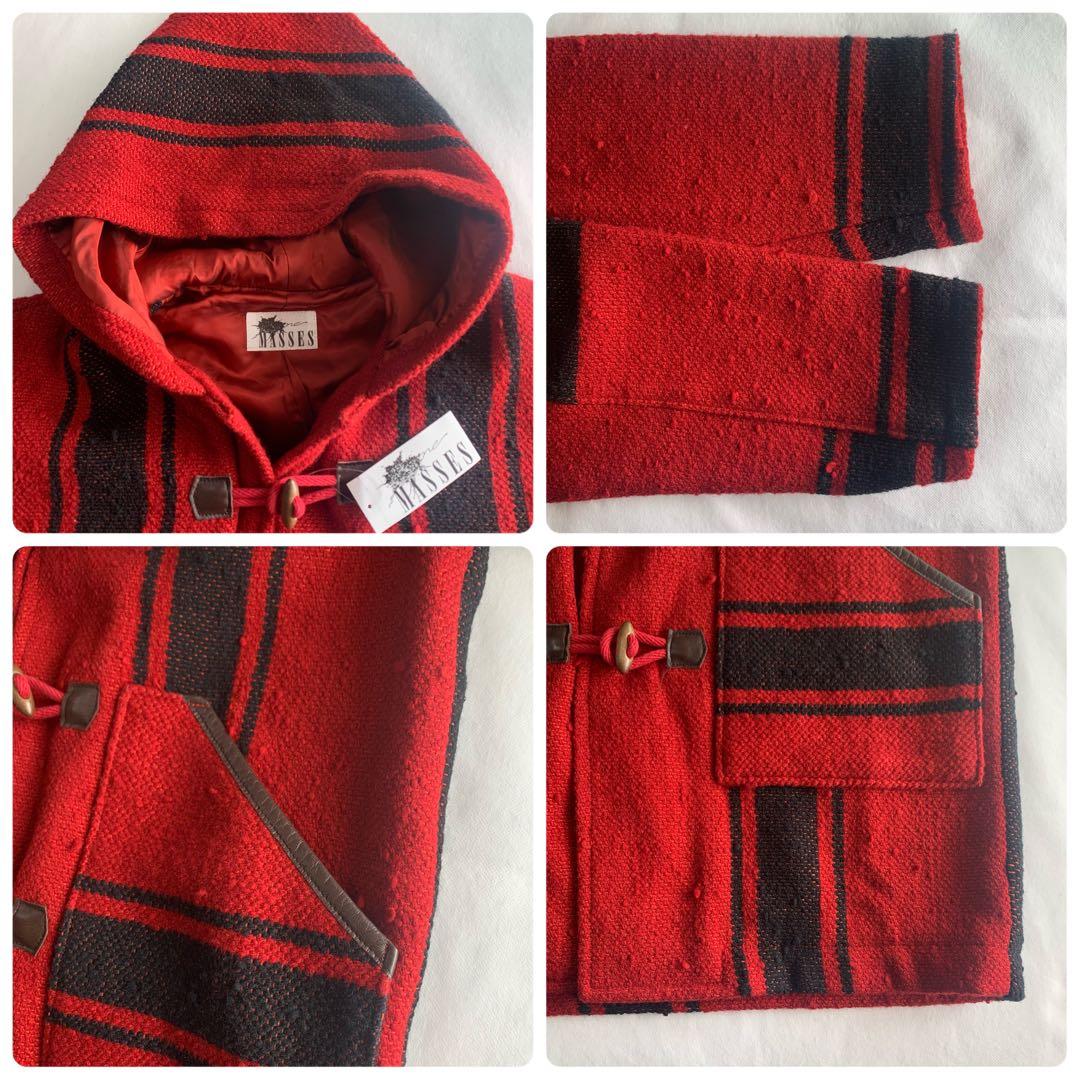 赤【MASSES】RAG COAT／新品未使用／タグ付／送料込