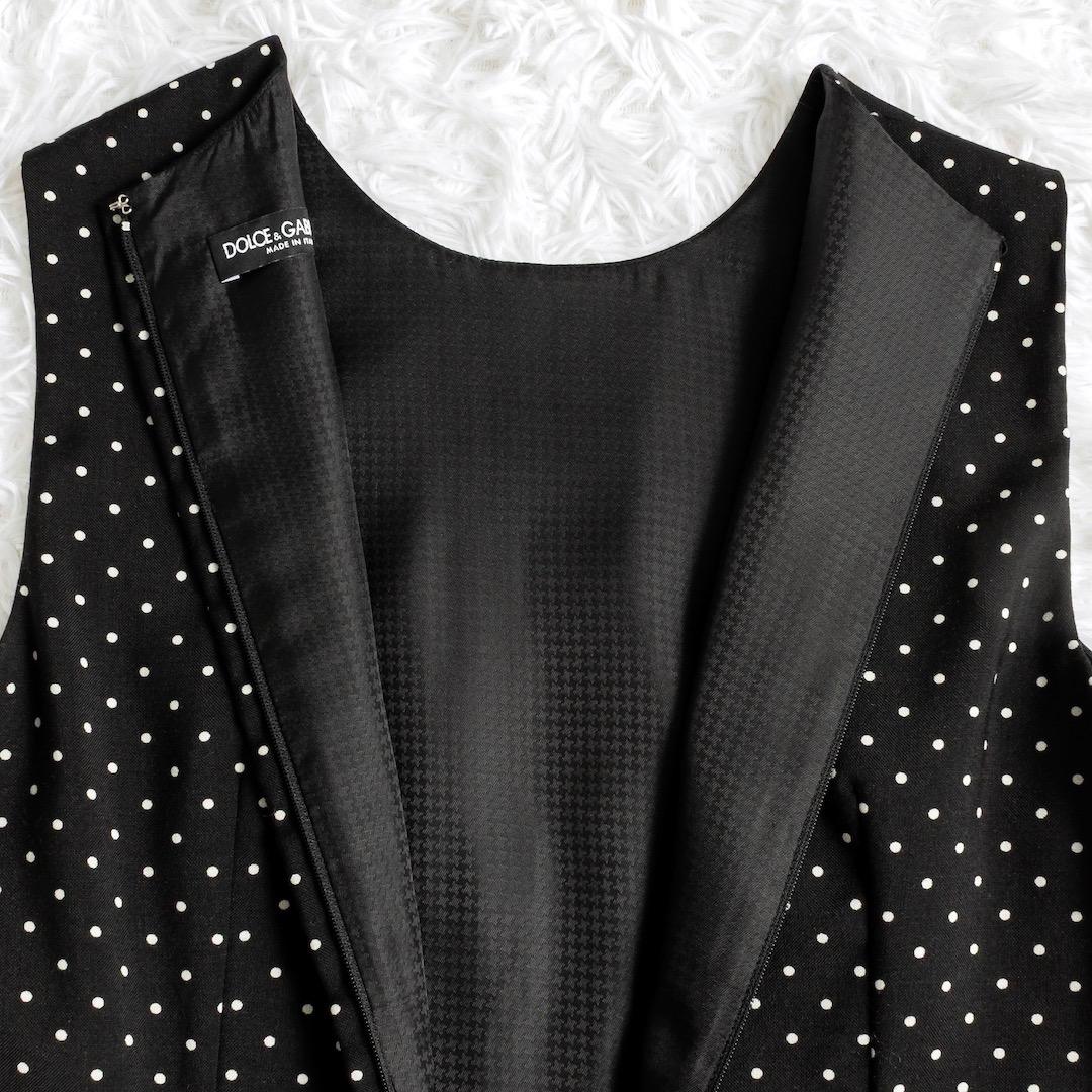 DOLCE&GABBANA ドルチェアンドガッバーナ ドット ワンピース 40