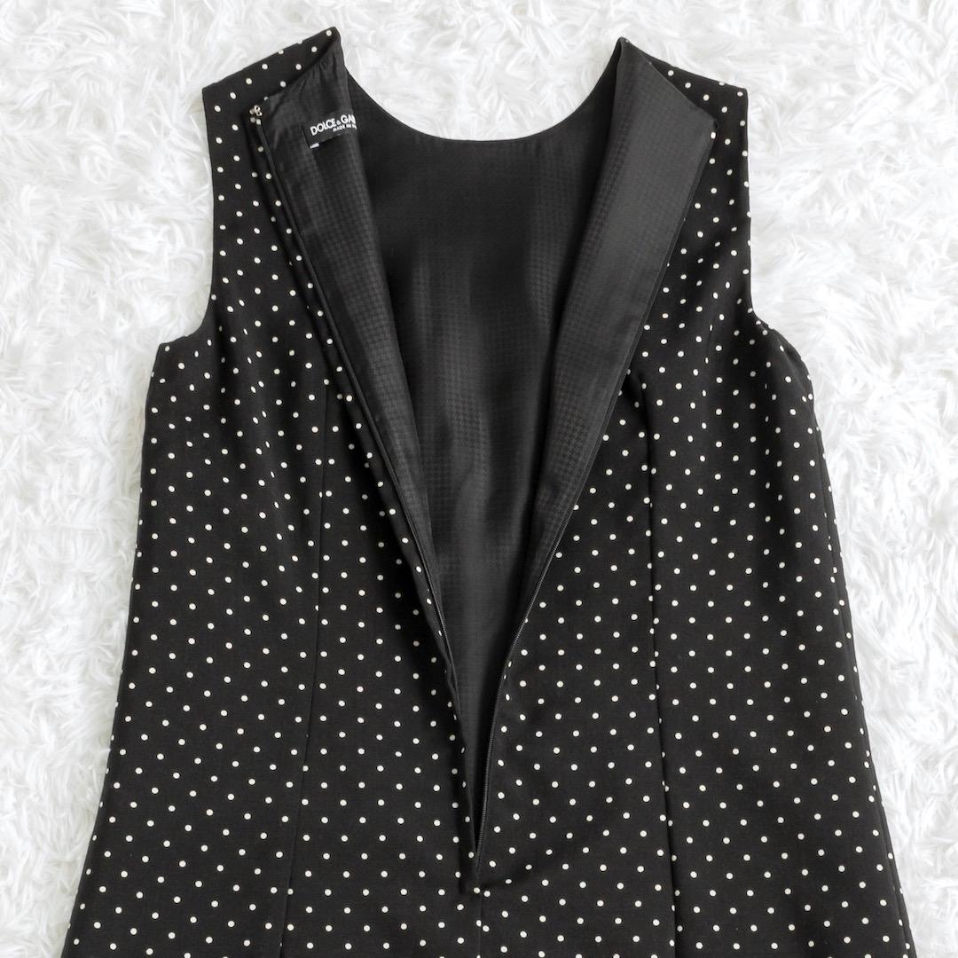 DOLCE&GABBANA ドルチェアンドガッバーナ ドット ワンピース 40