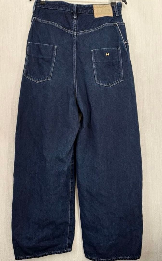 ミナペルホネン　always バルーンワイドデニムパンツ　インディゴ