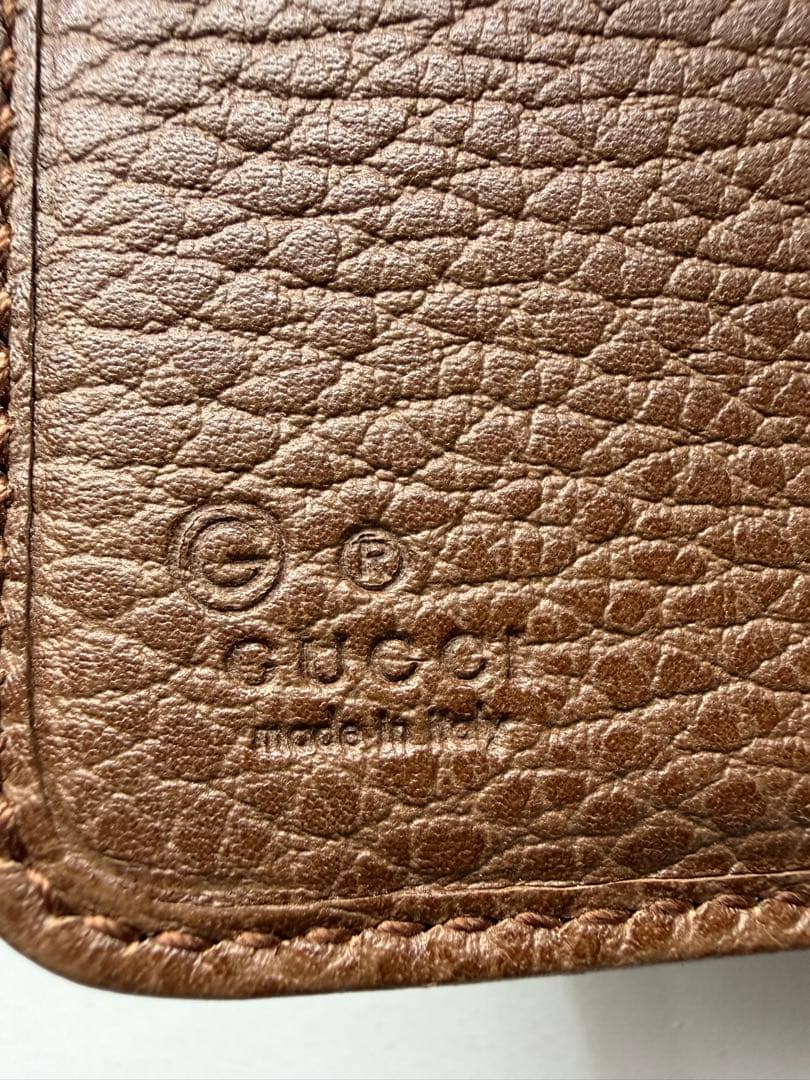 GUCCI GGキャンバス 二つ折り財布 ブラウン