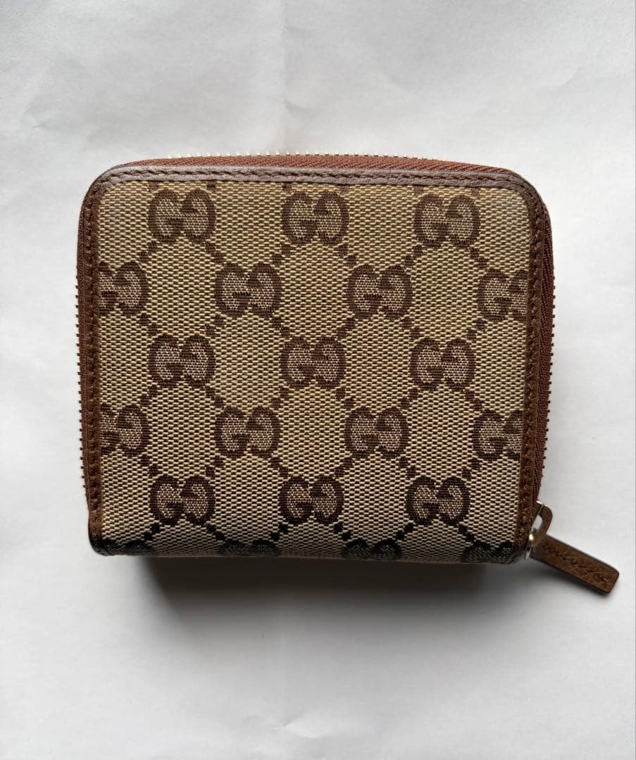 GUCCI GGキャンバス 二つ折り財布 ブラウン