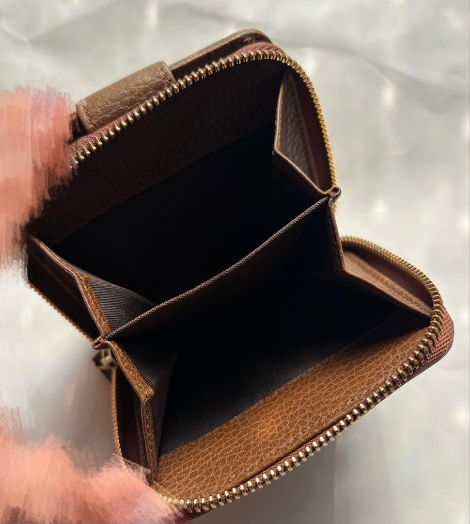 GUCCI GGキャンバス 二つ折り財布 ブラウン