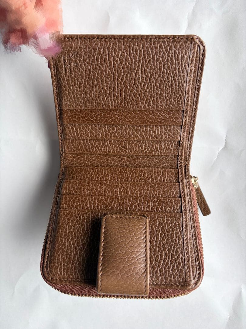 GUCCI GGキャンバス 二つ折り財布 ブラウン
