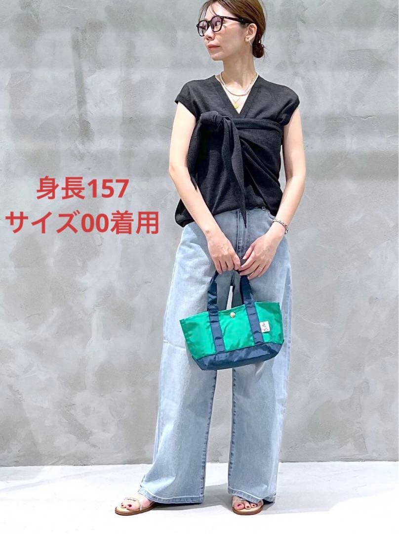 ソフトウエストワイドデニムパンツ【現在販売中】バンヤードストーム♪ペールブルー