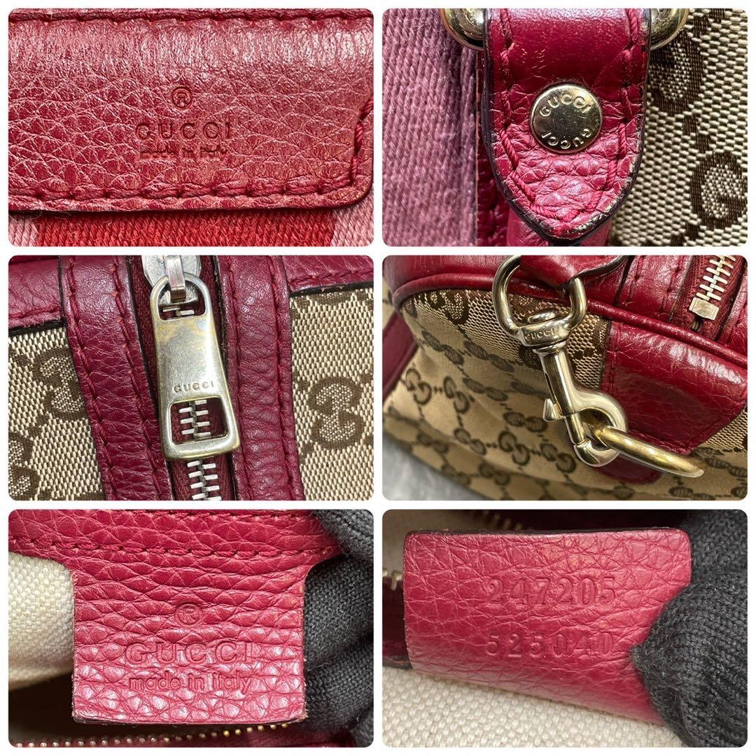 ✨美品✨GUCCI GG シェリーライン2way ボストンバッグ ピンクブラウン