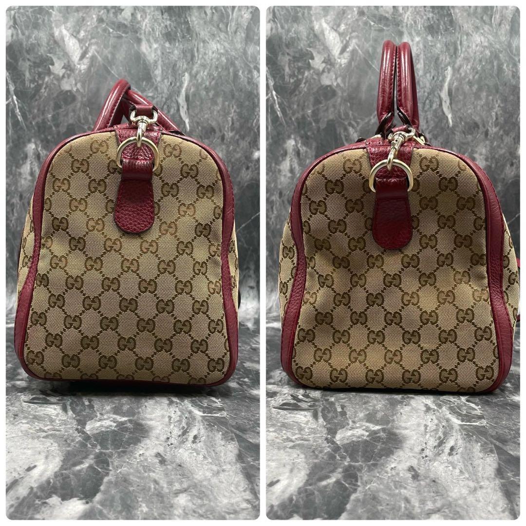 ✨美品✨GUCCI GG シェリーライン2way ボストンバッグ ピンクブラウン