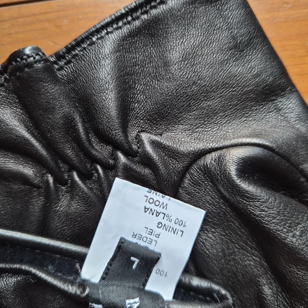 EMPORIO ARMANI ブラック レザー手袋