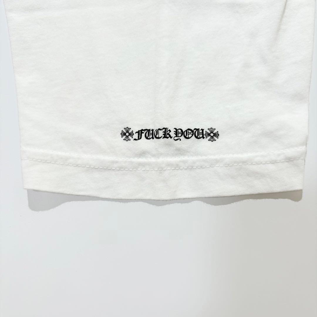 CHROME HEARTS Tシャツ 半袖 バックロゴ ホースシュー 白 XS