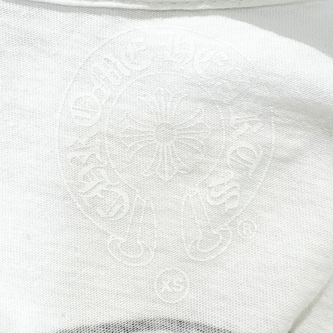 CHROME HEARTS Tシャツ 半袖 バックロゴ ホースシュー 白 XS