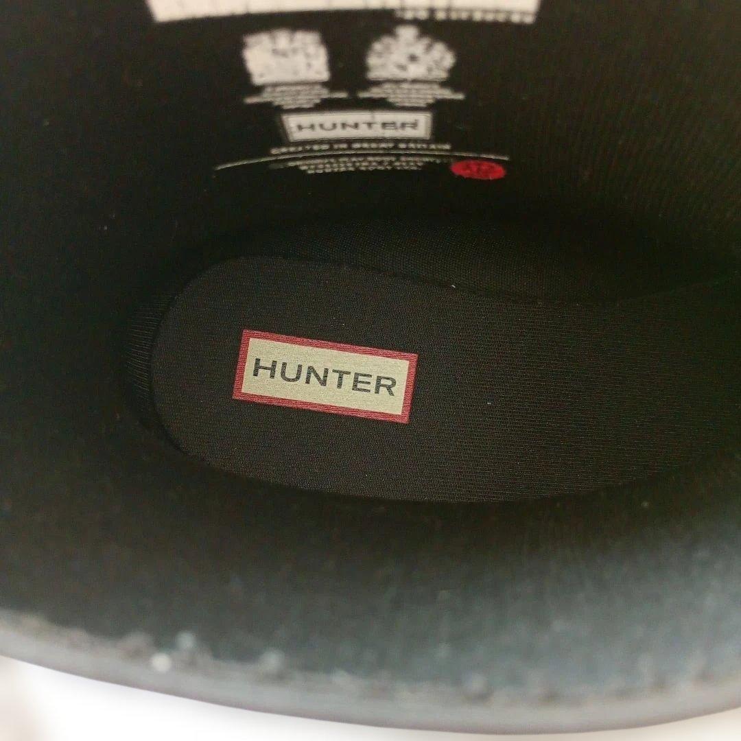 【美品】HUNTER ブラック ショートレインブーツ 23.5cm〜24.0cm