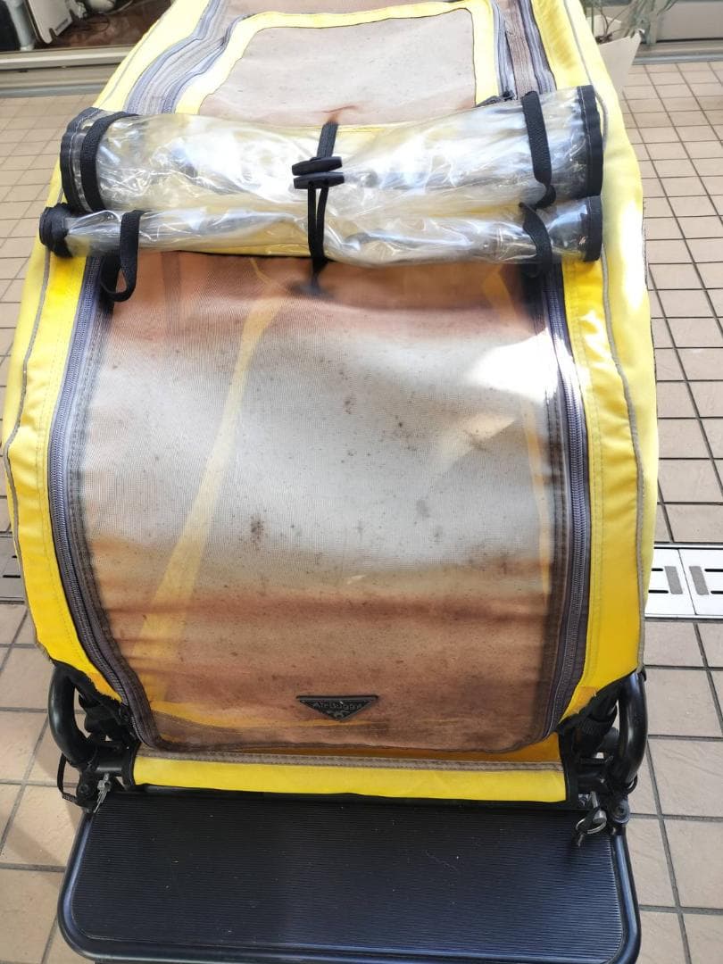 中古 AIRBUGGY エアバギーキャリッジ　台車　ルーフ取り外可　犬　キャリー