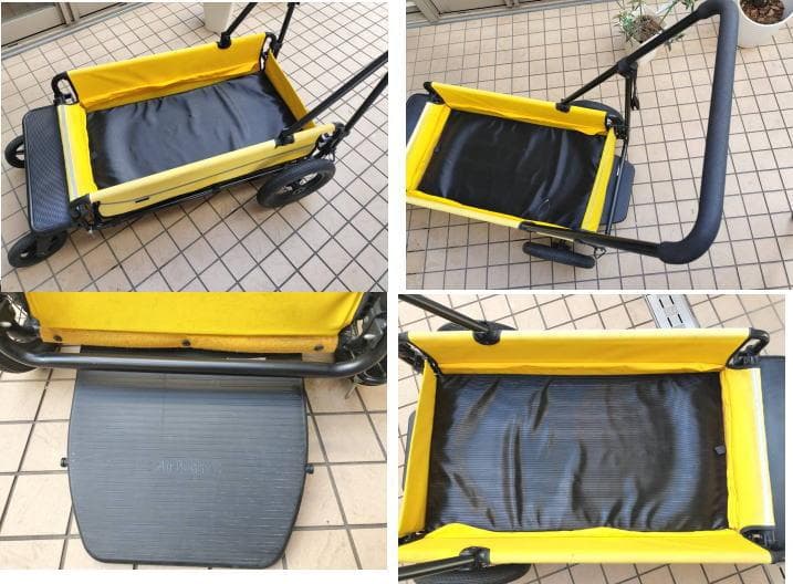 中古 AIRBUGGY エアバギーキャリッジ　台車　ルーフ取り外可　犬　キャリー