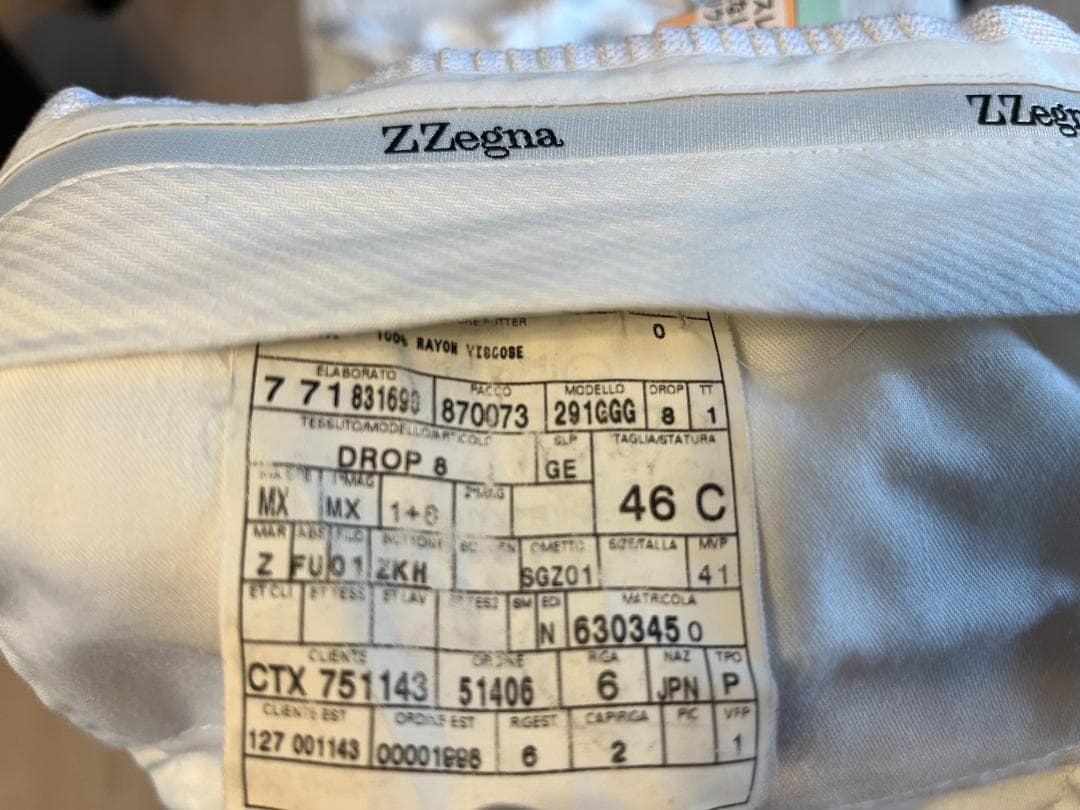 Z Zegna ゼニア ホワイト スーツ セットアップ メンズM相当
