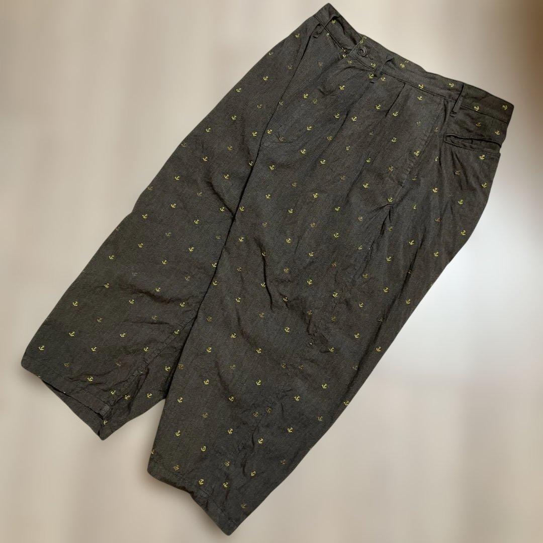 【KAPITAL】アンカー刺繍　サルエルパンツ　クロップド丈　S