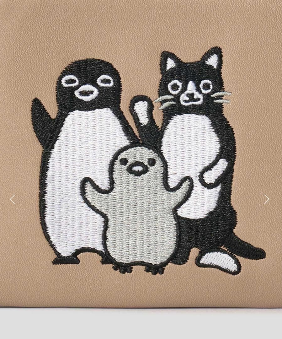 さかざきちはる　ペンギン親子とねこのウォレット　財布　グラニフ　えいえいおー