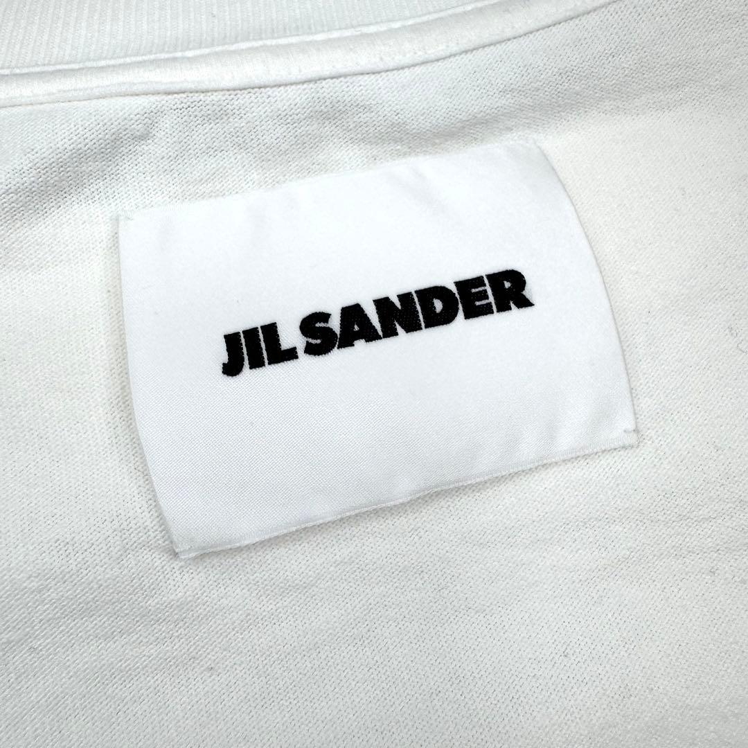 ジルサンダー ビッグシルエットTシャツ ロゴプリント 半袖 ホワイト S