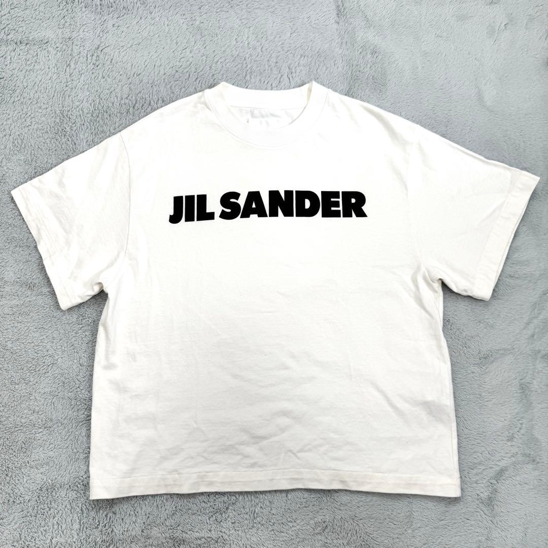 ジルサンダー ビッグシルエットTシャツ ロゴプリント 半袖 ホワイト S