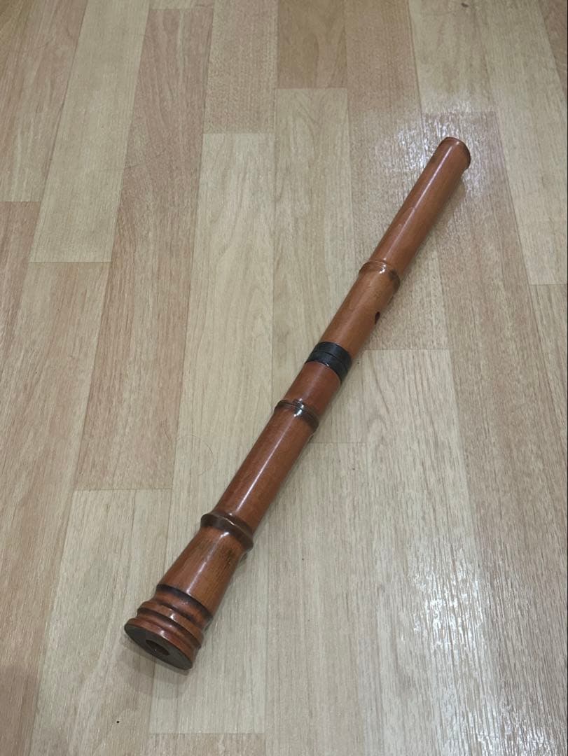 尺八　1尺8寸管　胡蝶銘　木管