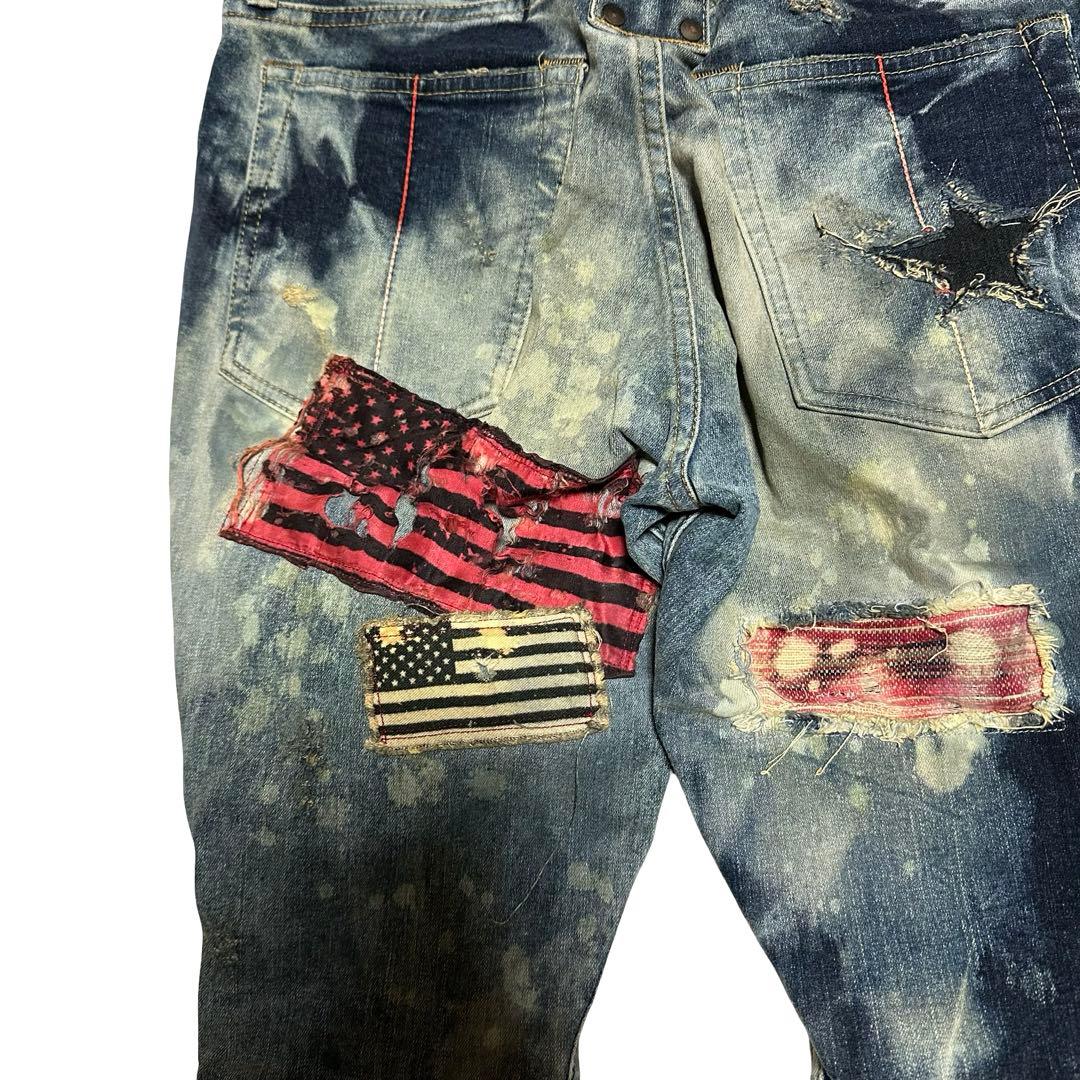 LGB ルグランブルー 星条旗 damage coating pants Y2K