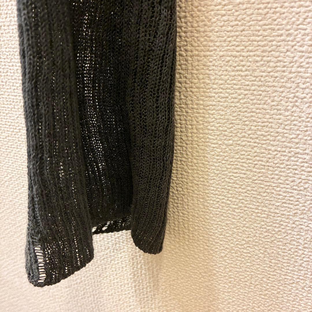 《アクネ》カーディガン 透け リブ 長袖 トップス グレー Acne