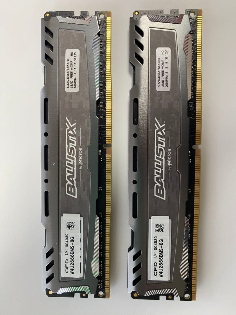 メモリー Ballistix DDR4 8GB W4U2666BMS-8G