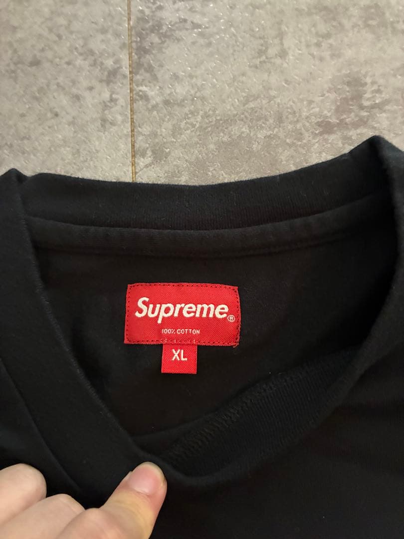 Supreme ブラック Tシャツ XL