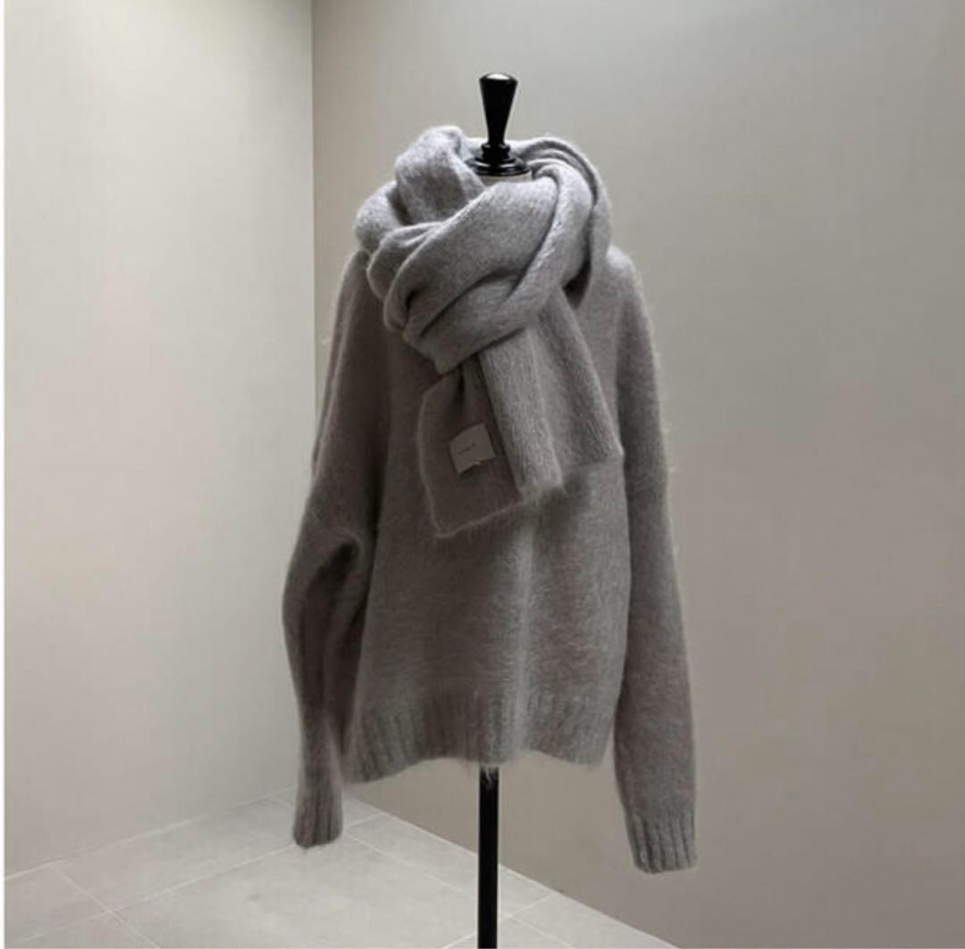 専用argue MOHAIR WOOL BIG STOLE シグネットシルバー