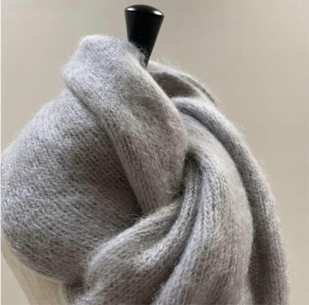 専用argue MOHAIR WOOL BIG STOLE シグネットシルバー