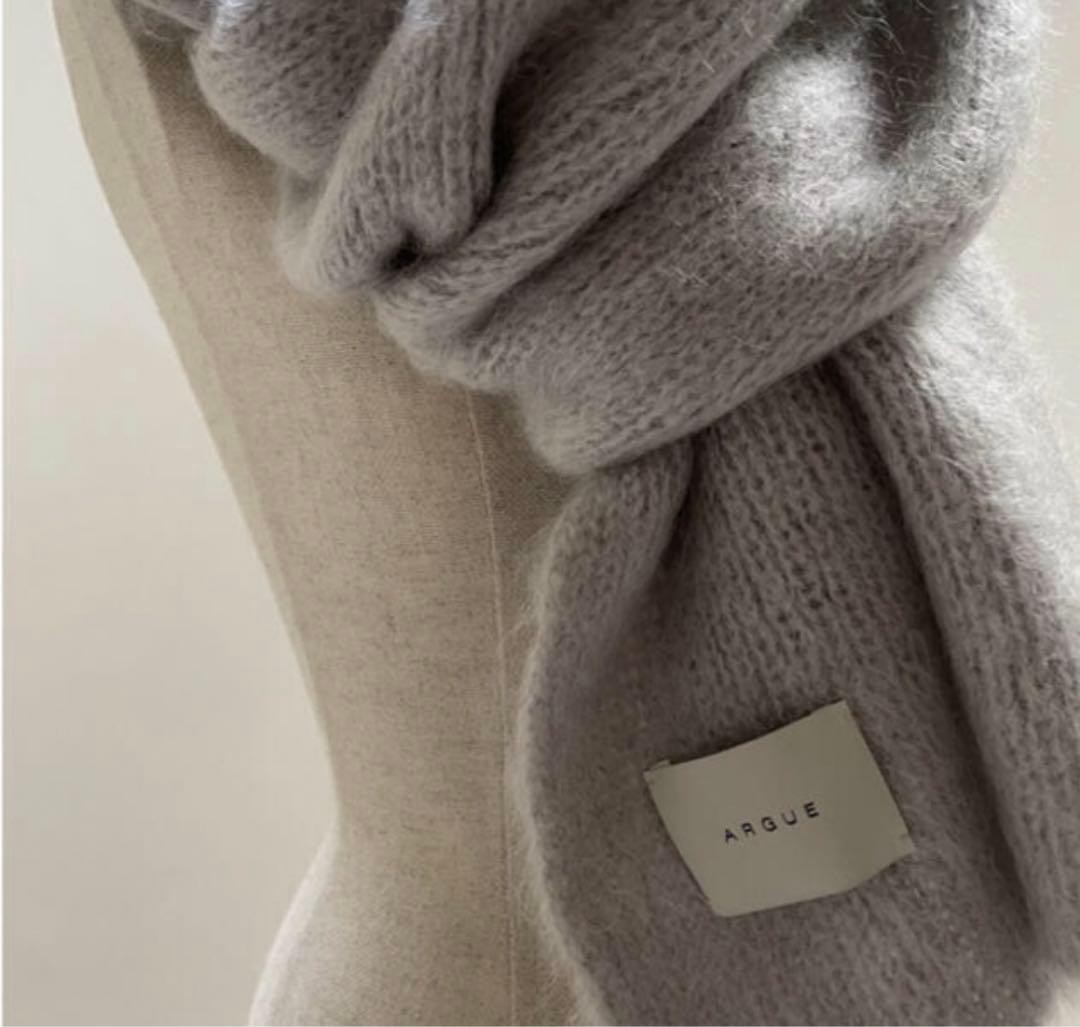専用argue MOHAIR WOOL BIG STOLE シグネットシルバー