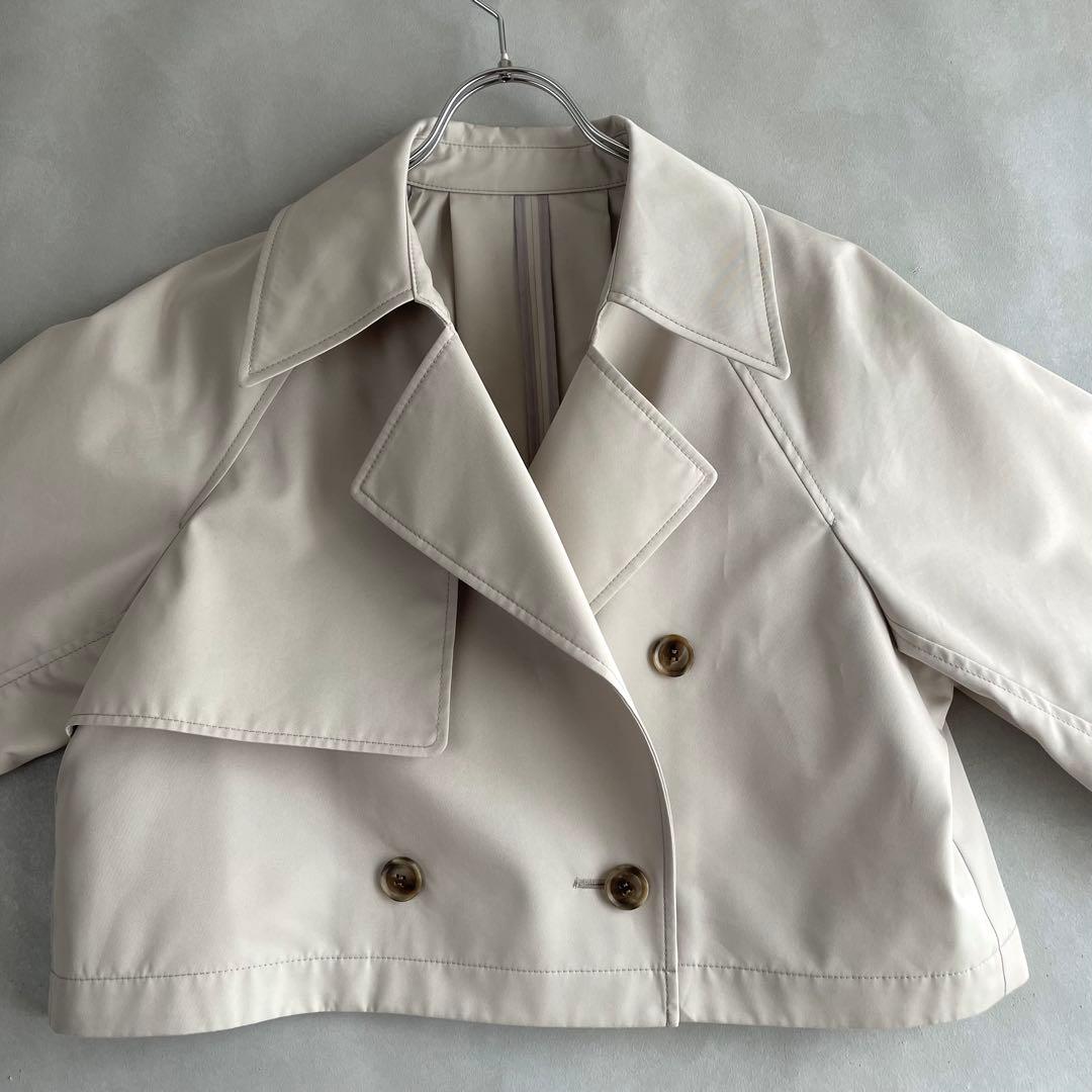 極美品✨ノーブル　25SS オーバーサイズ　ショートトレンチ　グレージュ　F