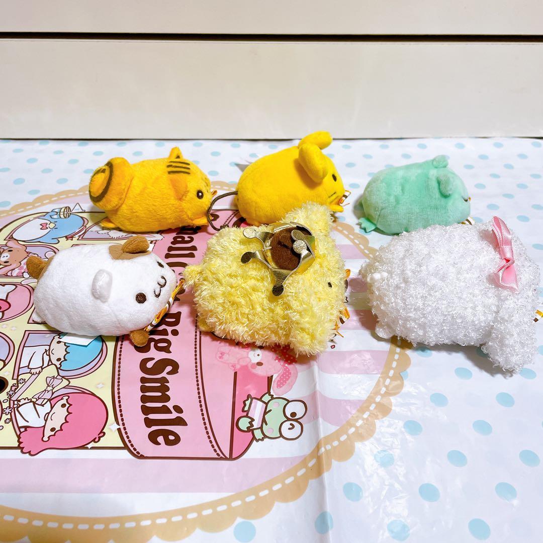 ポムポムプリン 20周年 限定 まめぷちセット ぬいぐるみ マスコット ＊ 美品