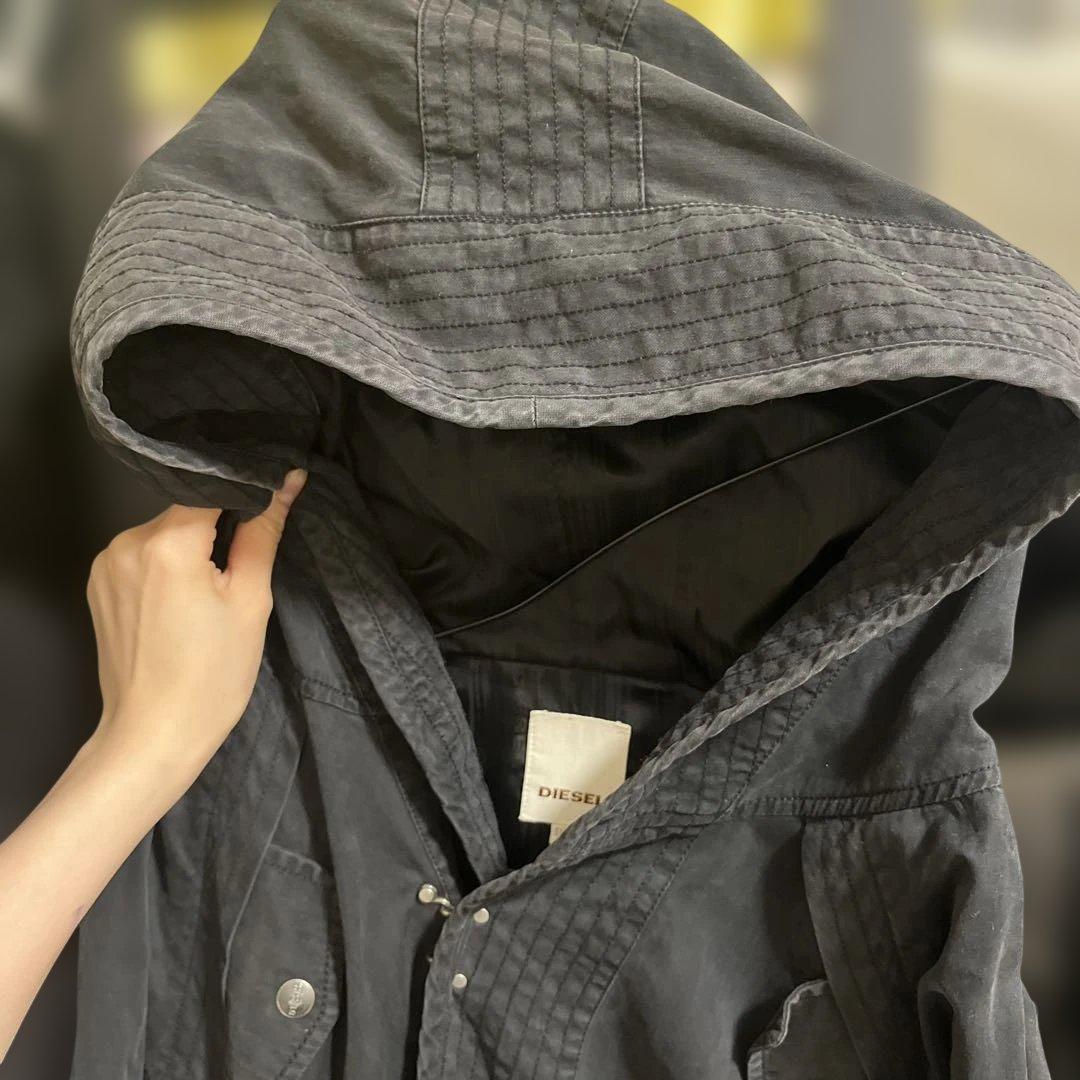DIESEL ブラック モッズコート XXS