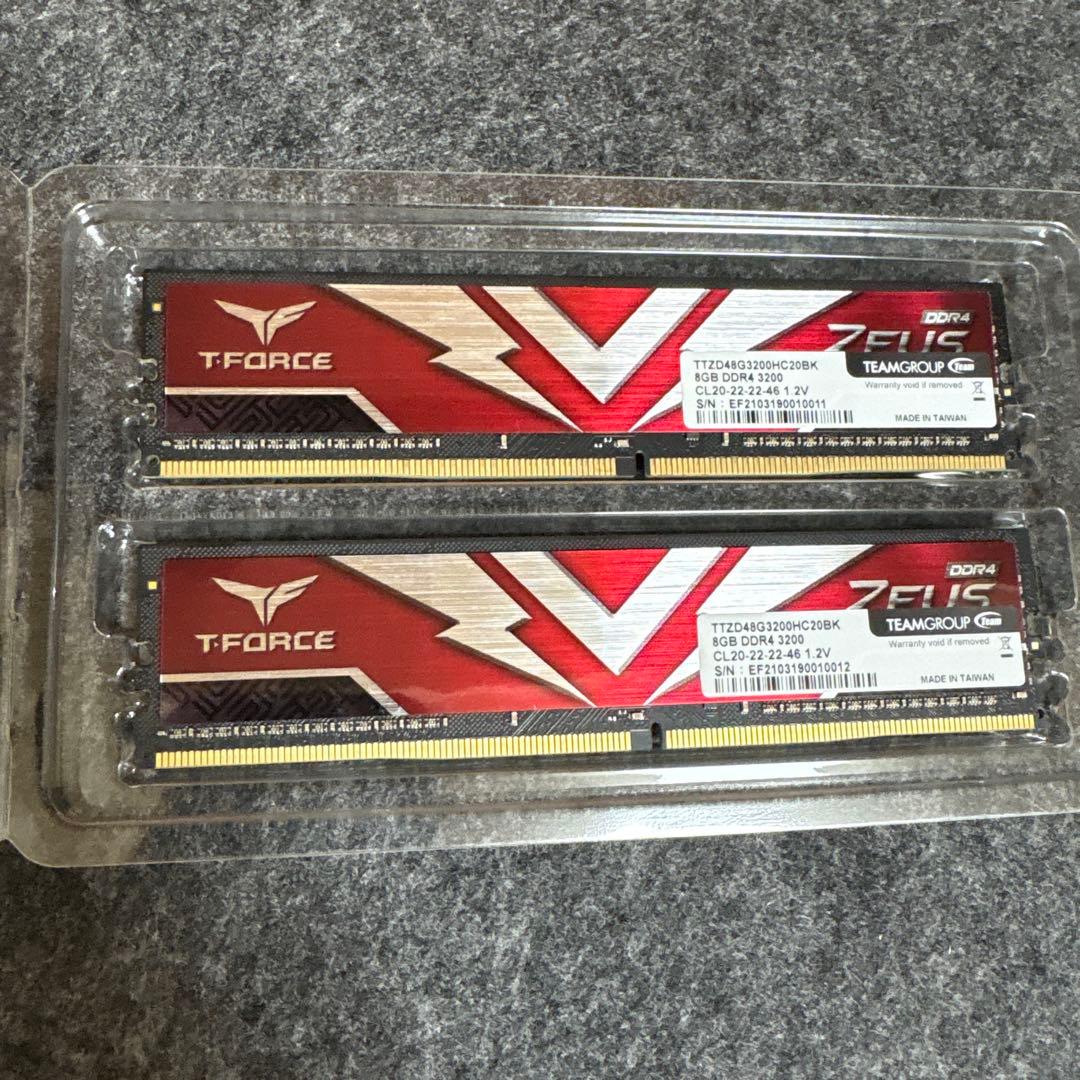 DDR4 3200MHz 16GB(8GBx2) TEAMGROUP 動作品