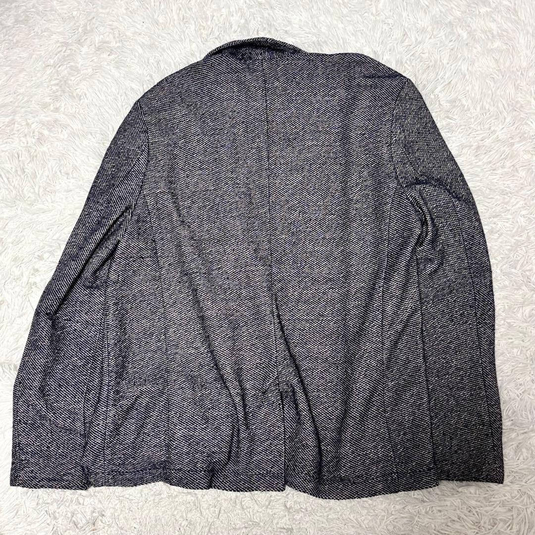 【極美品】ザラマン　テーラードジャケット ネイビー　総柄　XL ZARA ザラ