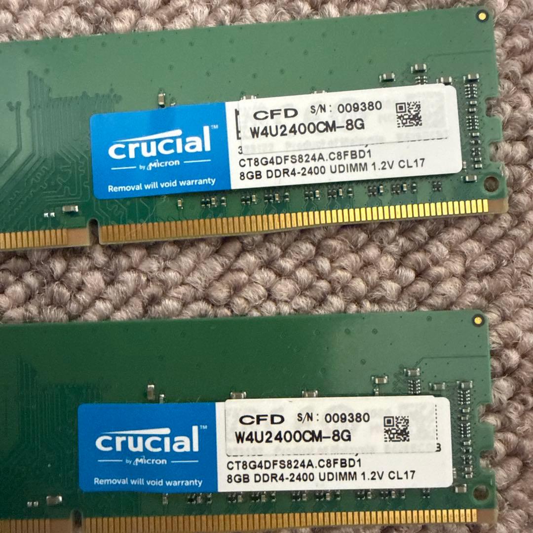 crucial 16GB(8GB×2) DDR4 2400