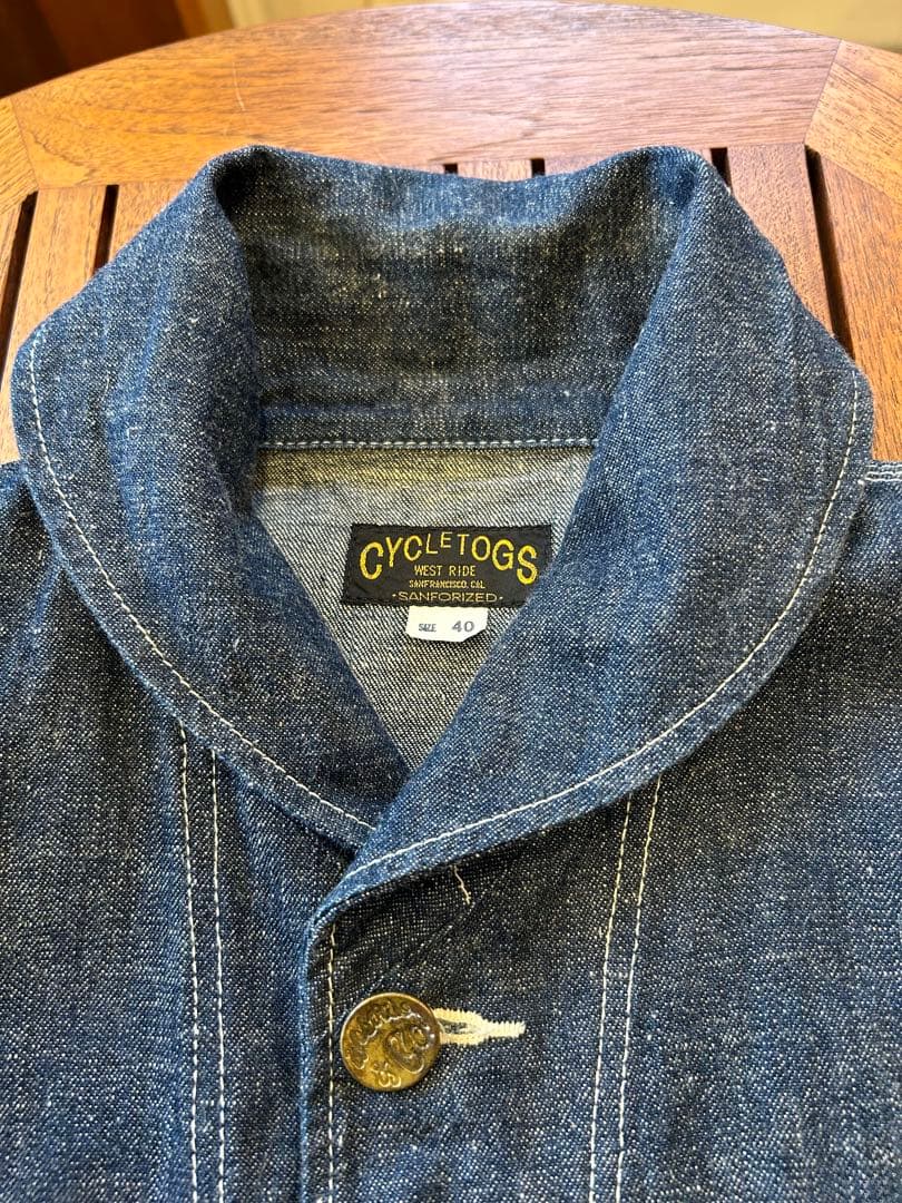 ウエストライド　カバーオール size 40 刺繍プリント　デニム