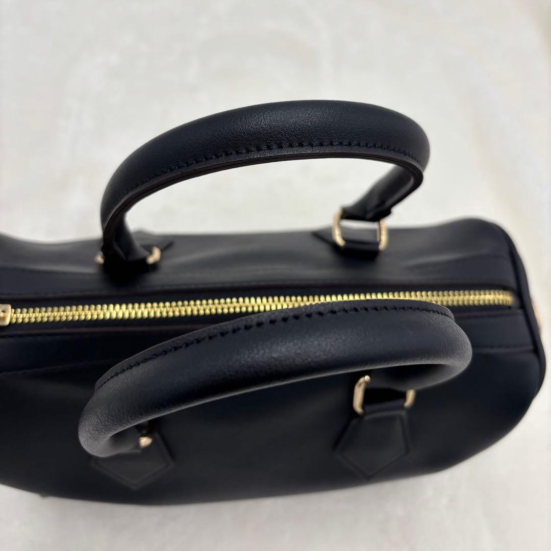 【極美品】ランデブー ハンドバッグ ミニボストン 2way ダークブラウン