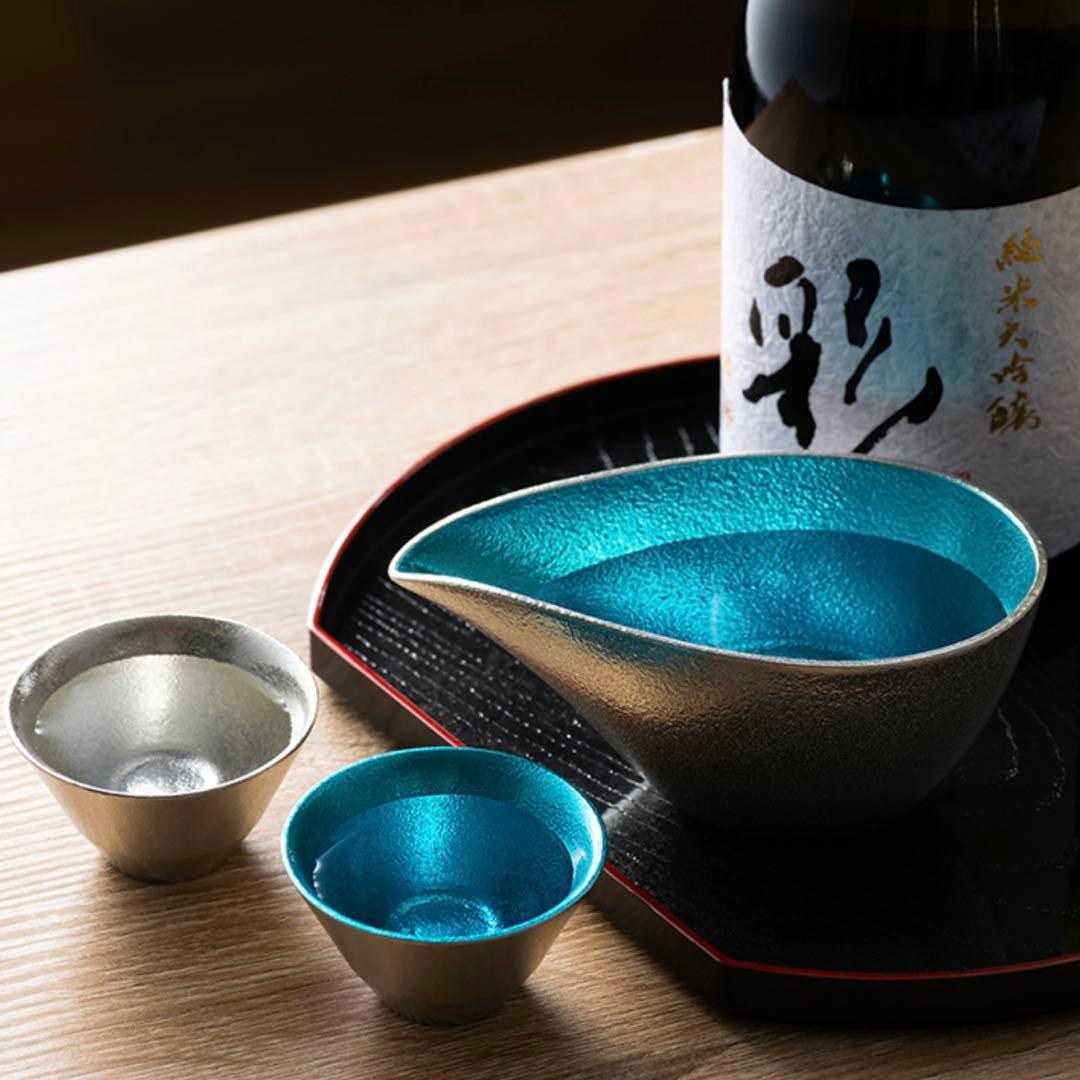 藤牧百貨店 酒器3点セット fujimaki blue 能作