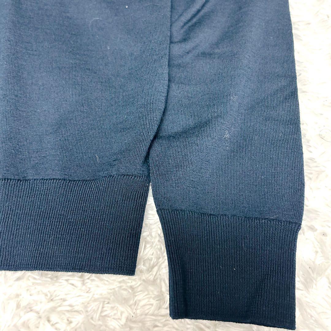 JOHNSMEDREY 長袖 カーディガン ネイビー ウール L
