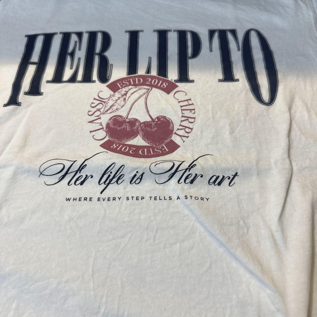 herlipto Classic Cherry Tee ホワイト