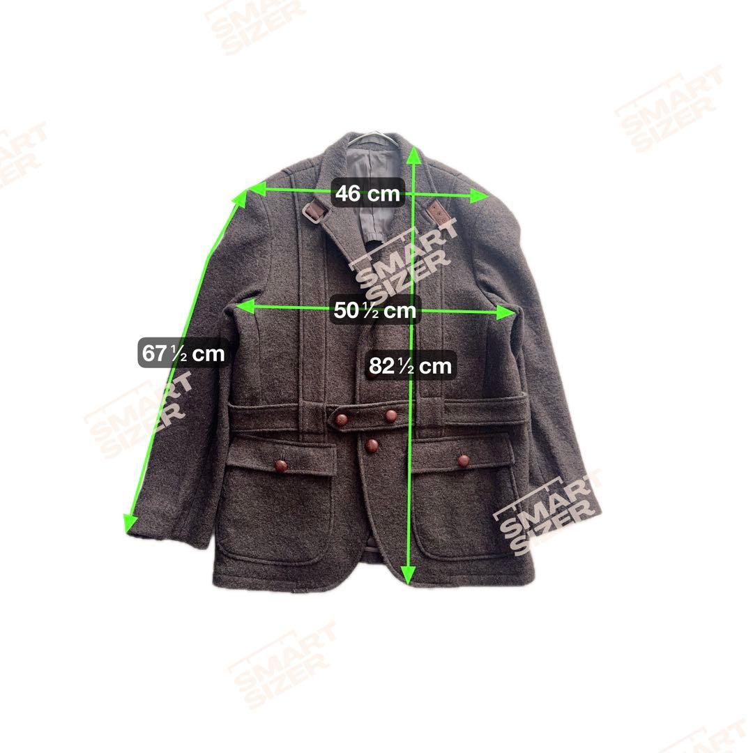 VAN Jacket　ジャケット　茶　LL　エルボーパッチ　くるみボタン　ベルト