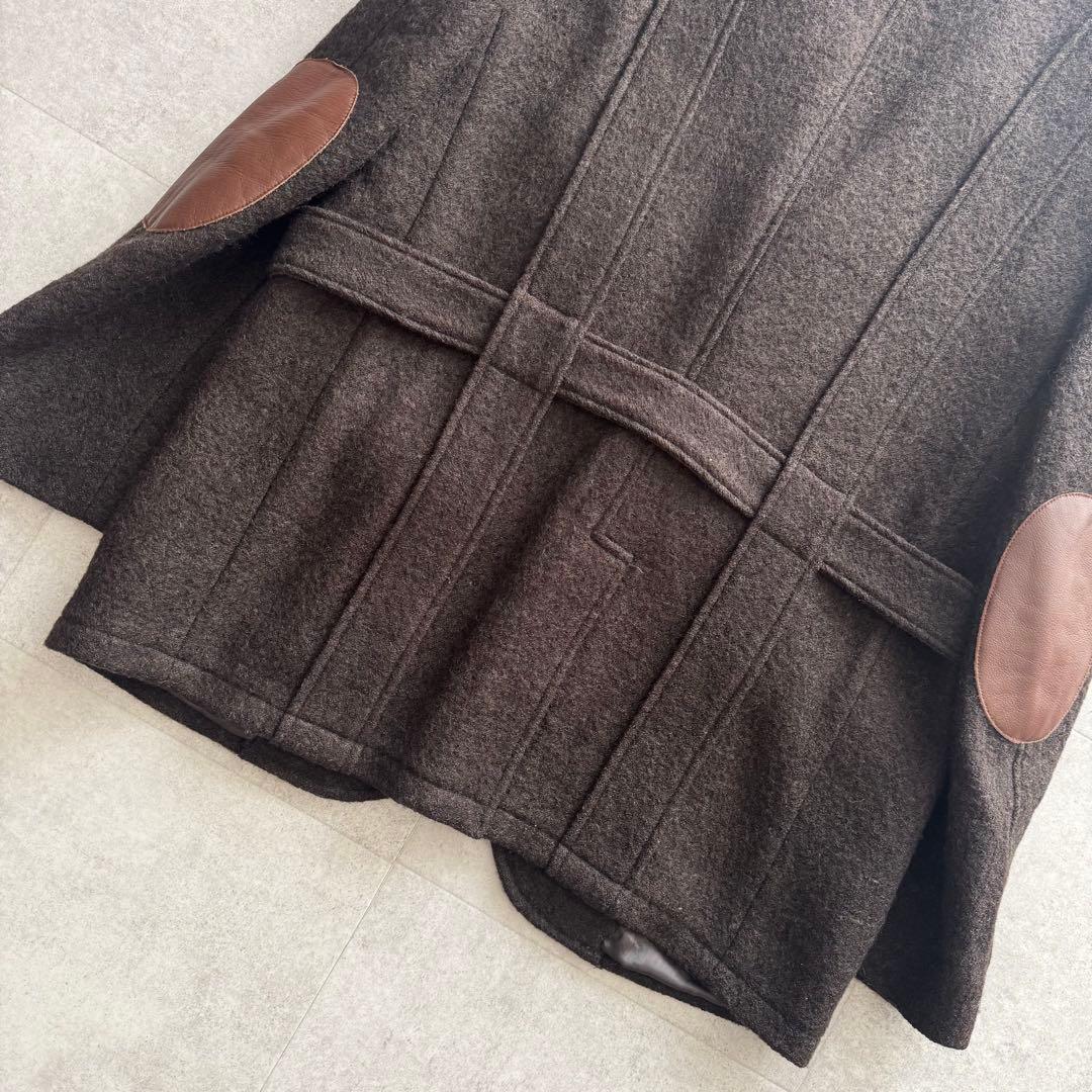 VAN Jacket　ジャケット　茶　LL　エルボーパッチ　くるみボタン　ベルト