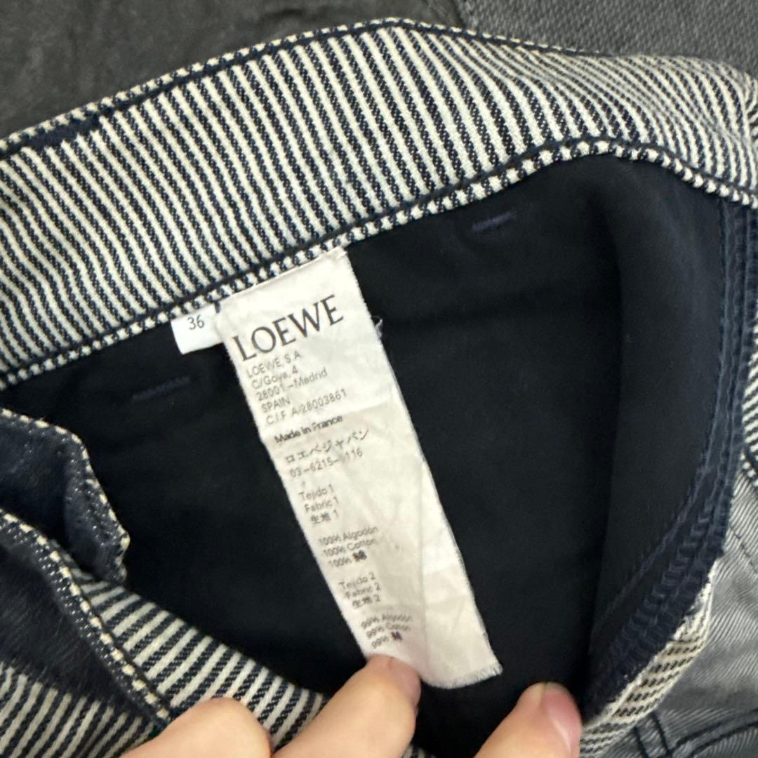 LOEWE フィッシャーマン　ストライプデニムパンツ　36size