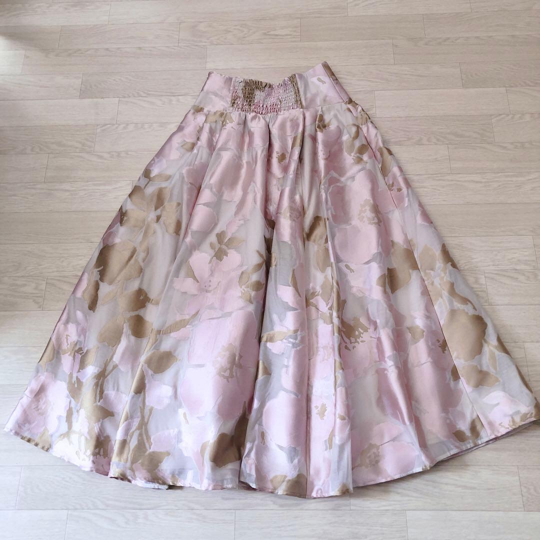 新品　セルフォード　CELFORD オパールジャガードスカート 花柄