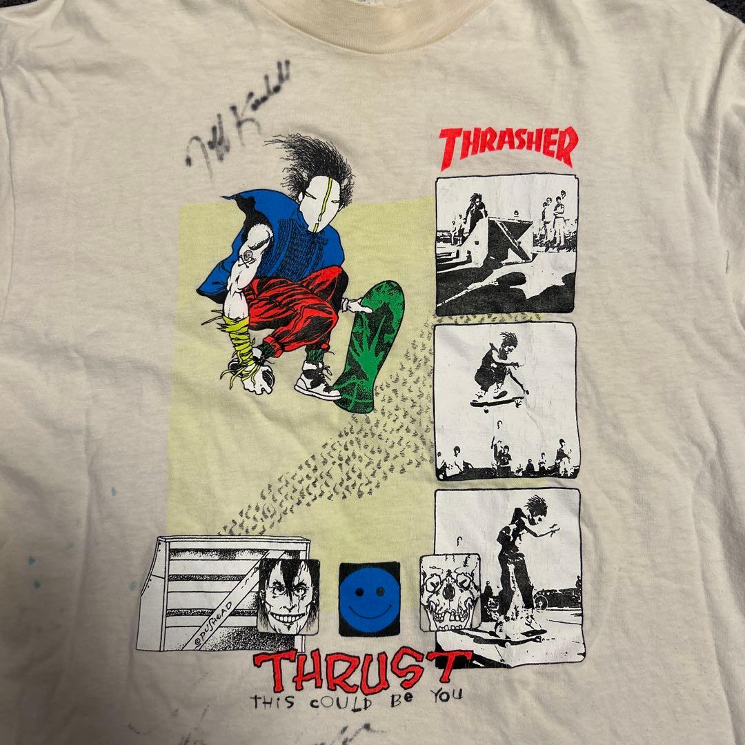 Thrasher pushead スラパス　Tシャツ ライダーサイン入り