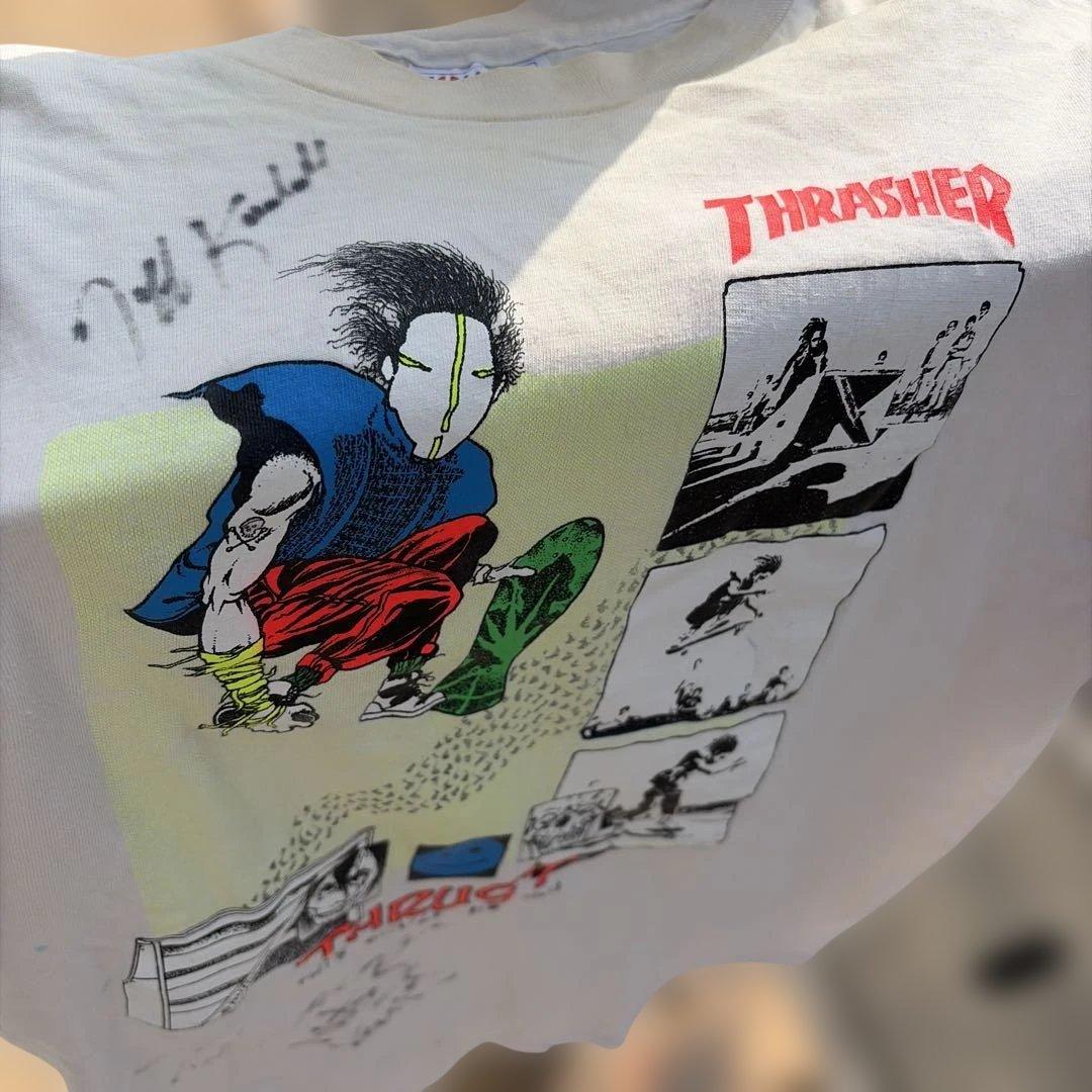 Thrasher pushead スラパス　Tシャツ ライダーサイン入り