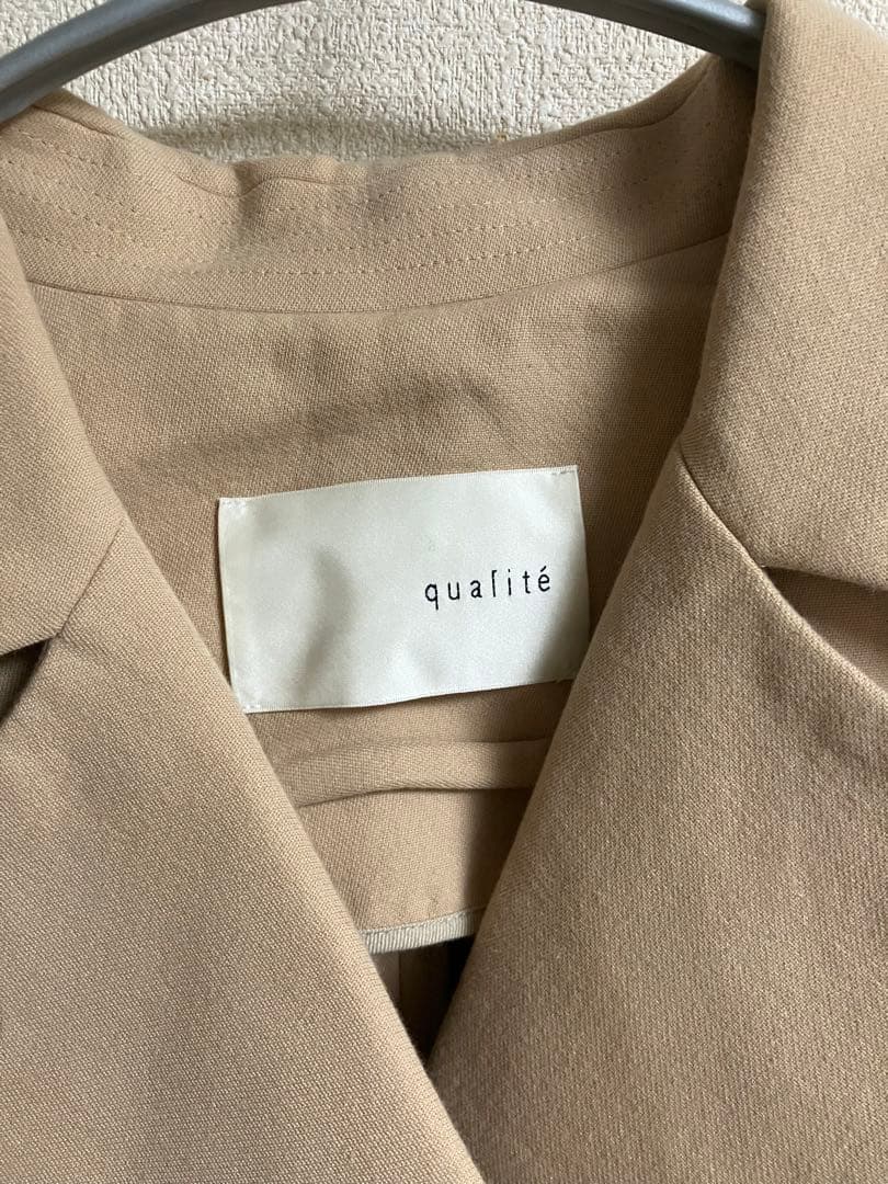 qualite 3wayトレンチコート ベージュ